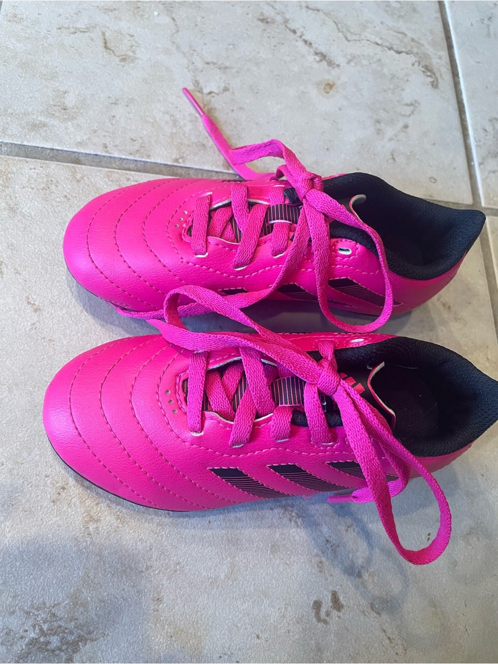 adidas cleats - pink soccer Sneakers with Black Stripes